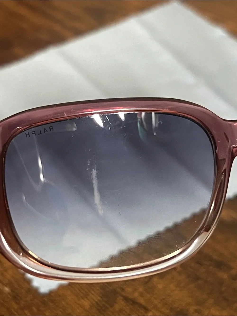 Ralph Lauren Purple Gradient Frame Sunglasses with Dark Gradient Lenses